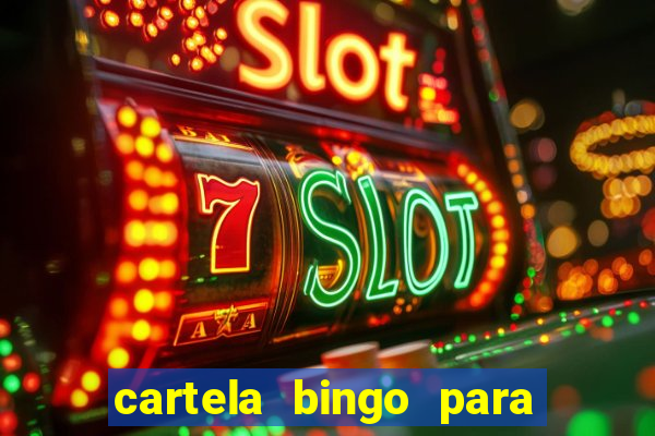 cartela bingo para cha de cozinha imprimir gratis